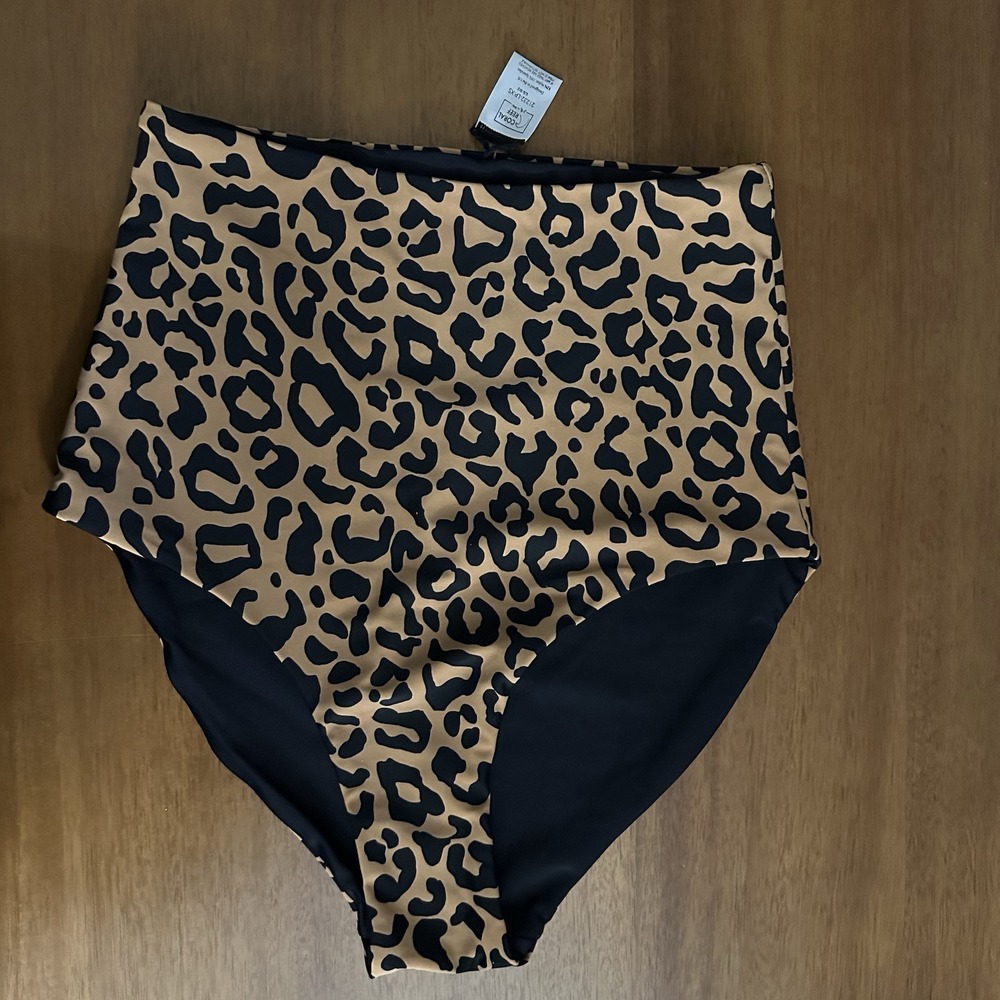 Coral Reef‎ Reversable Ribbed High Waist Bikini Bottoms Size XS  0/2
